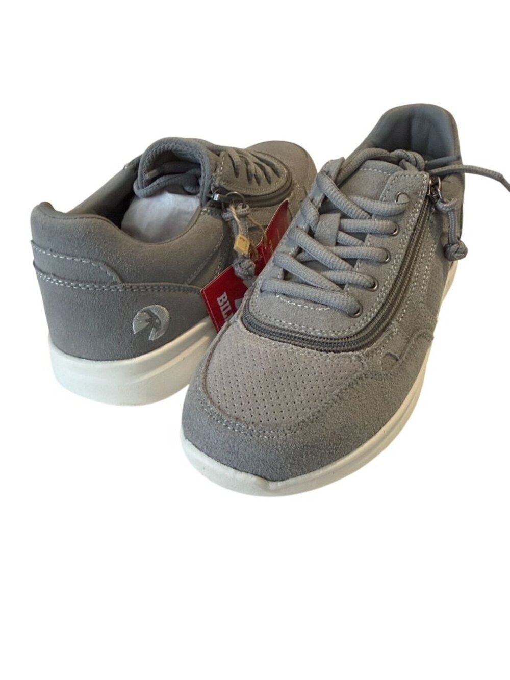 Billy Gray Leather Lace and Zip Easy On Jogger Sneakers Size 7 NIB
